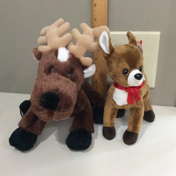 Pair of Reindeer – Webkinz & Ty Beanie Baby - Picture 1 of 4